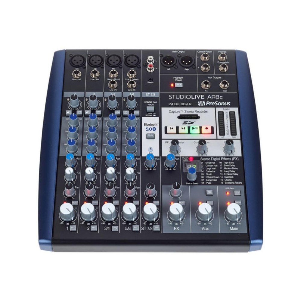 Mixer StudioLive Ar8c PRESONUS Bluetooth + Efectos