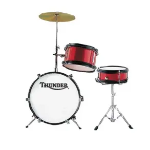 Bateria de niños Thunder 3 Con Banqueta Cuerpos Color Bordo