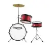 Bateria de niños Thunder 3 Con Banqueta Cuerpos Color Bordo