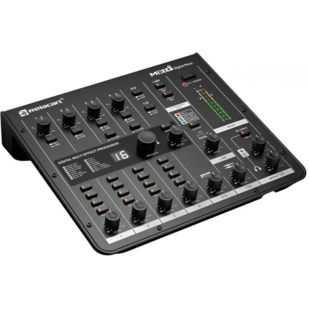 Consola Digital Relacart MIXX8.6 Estudio Podcast Streaming