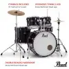 Bateria Pearl Roadshow 5 Cuerpos Bombo 22 Fierros + Platillos Garnet Fade