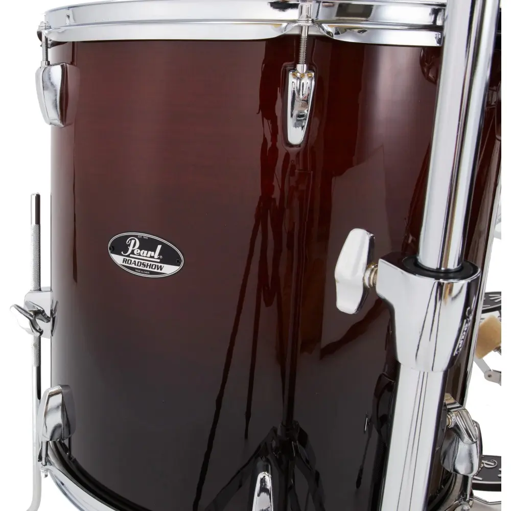 Bateria Pearl Roadshow 5 Cuerpos Bombo 22 Fierros + Platillos Garnet Fade