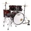 Bateria Pearl Roadshow 5 Cuerpos Bombo 22 Fierros + Platillos Garnet Fade