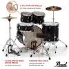 Bateria Pearl Roadshow 5 Cuerpos Bombo 22 Fierros + Platillos White