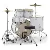 Bateria Pearl Roadshow 5 Cuerpos Bombo 22 Fierros + Platillos White