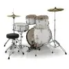 Bateria Pearl Roadshow 5 Cuerpos Bombo 22 Fierros + Platillos White