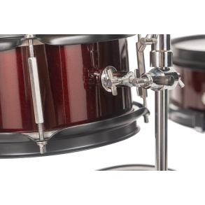 Bateria 3 Cuerpos  Bombo 12 con Banqueta Color Gris Sparkle
