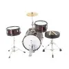 Bateria 3 Cuerpos Bombo 12 con Banqueta Color Gris Sparkle