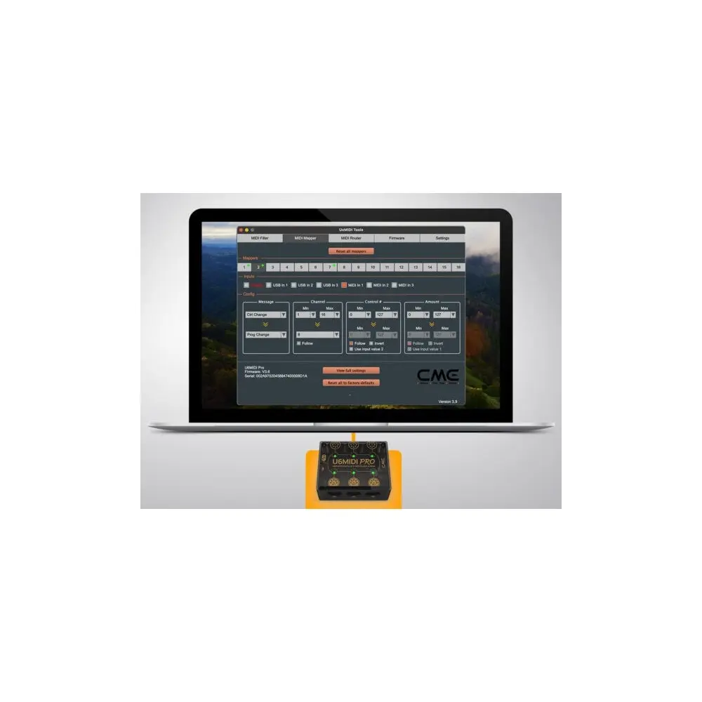 Interfaz USB Midi Cme U6MIDIPRO