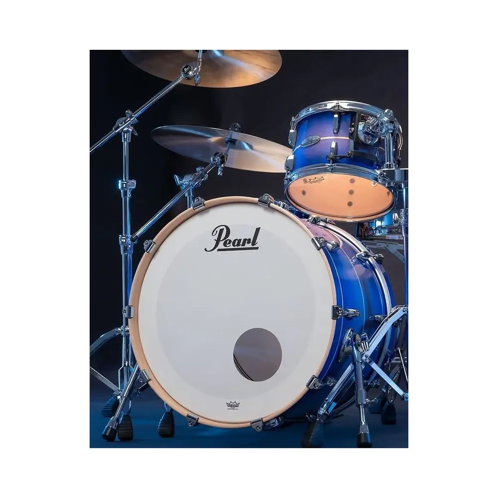 Bateria Pearl Professional Series 3 Cuerpos Bombo 22 Color Royal Blue Burst