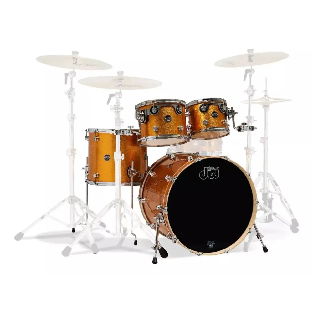 Bateria Acustica Bombo 22" DW DRPF1822GS Color Gold Sparkle