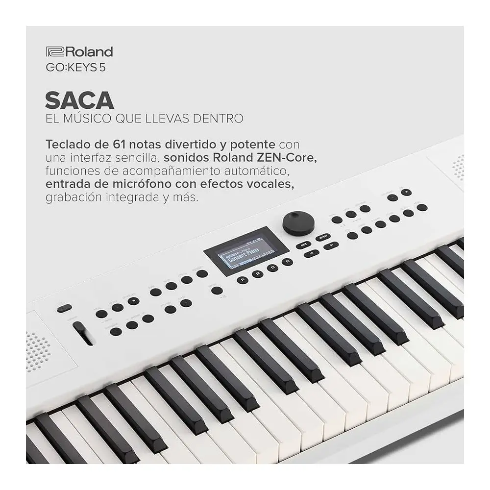 Sintetizador Teclado Roland GOKEYS5 WH