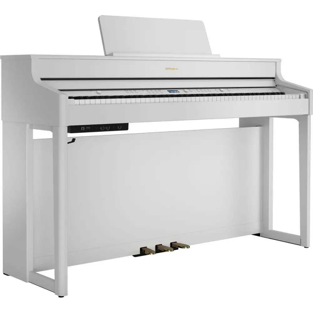 Piano Digital Con Mueble Roland White Hp702 Bluetooth 88 Teclas