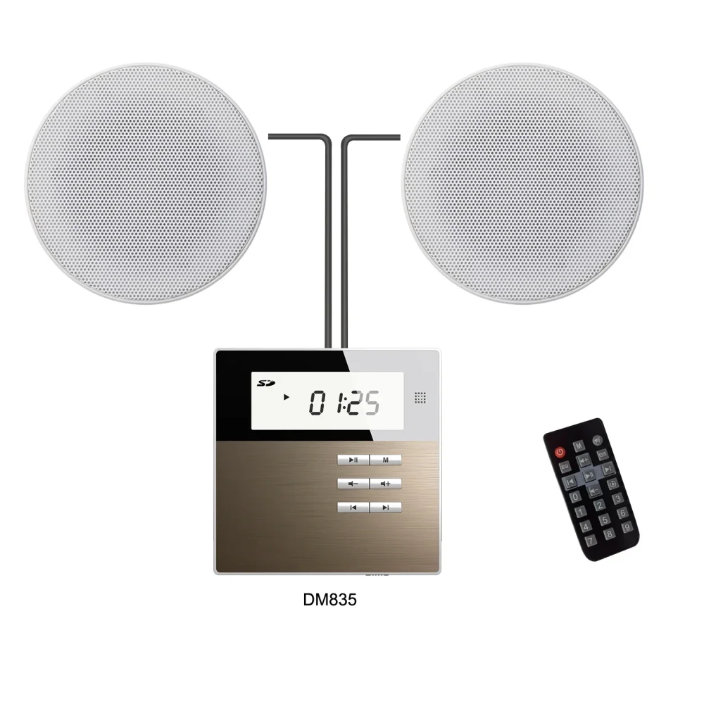 Kit Parlantes de Techo 4" Yamaha y Potencia Digital Con USB SD y Bluetooth