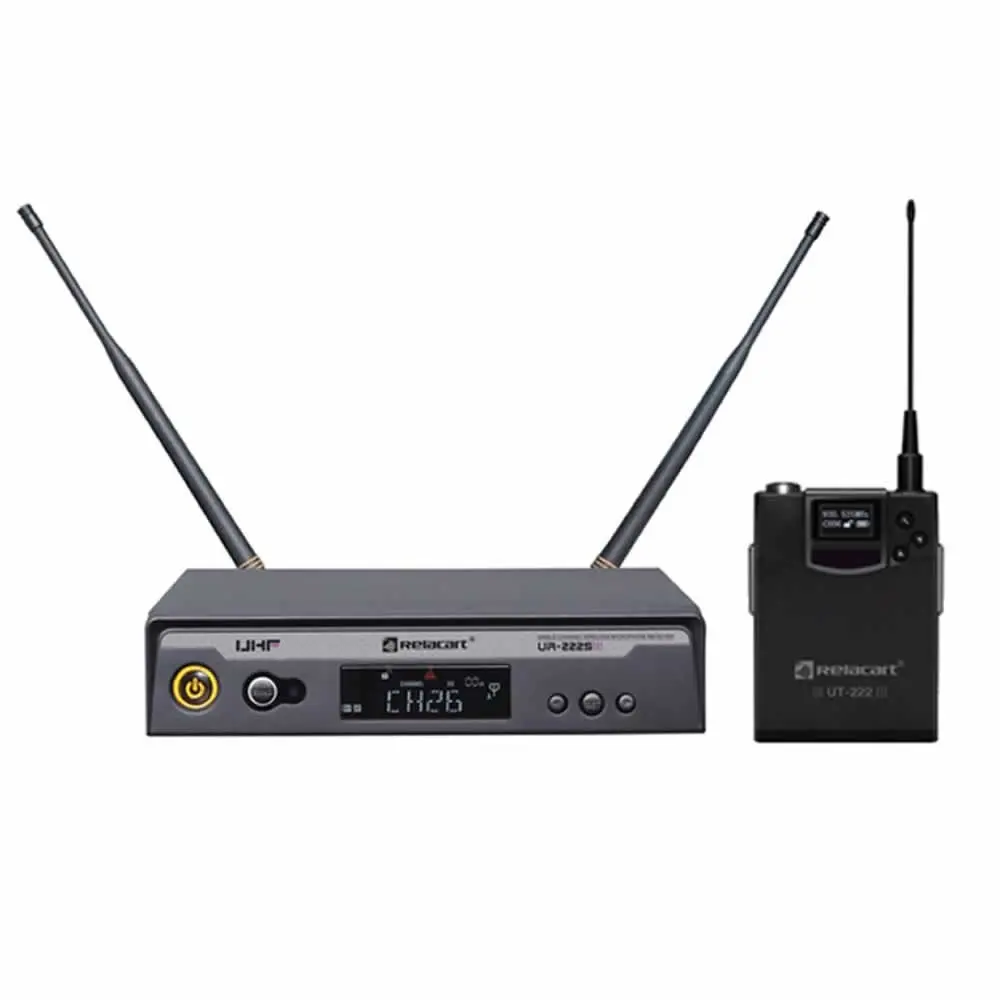 Sistema Inalambrico Relacart UR22S con Body Pack Vincha y Microfono Shure Corbatero
