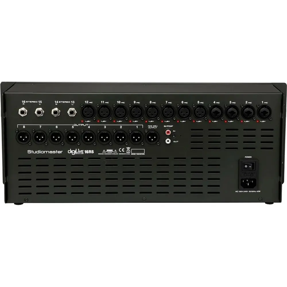 Mixer Digital 16 Canales de Rack Studiomaster DIGILIVE 16RS