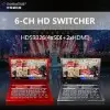 Switcher Video HDMI 6 Canales con Monitor Devicewell HDS9326