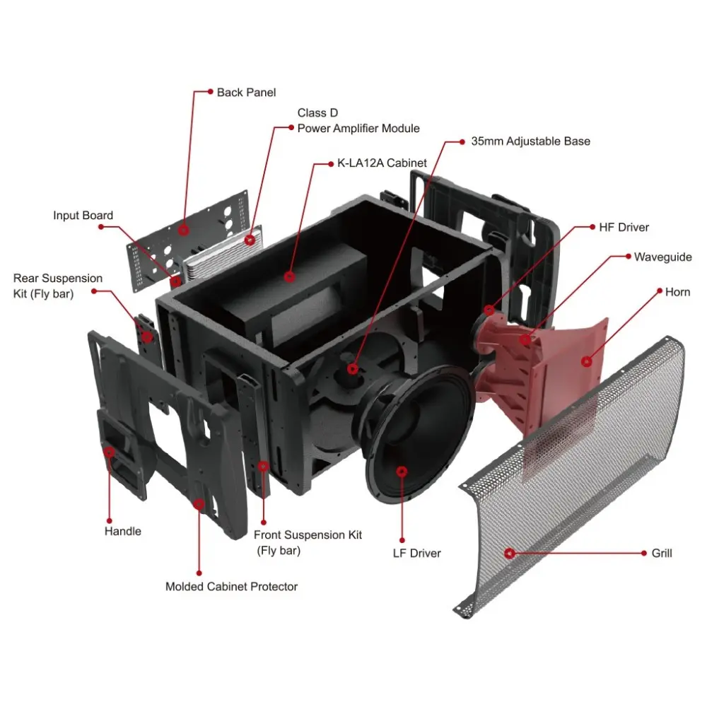 Bafle Line Array 12" + Doble Driver 1" Audiocenter K-LA12A