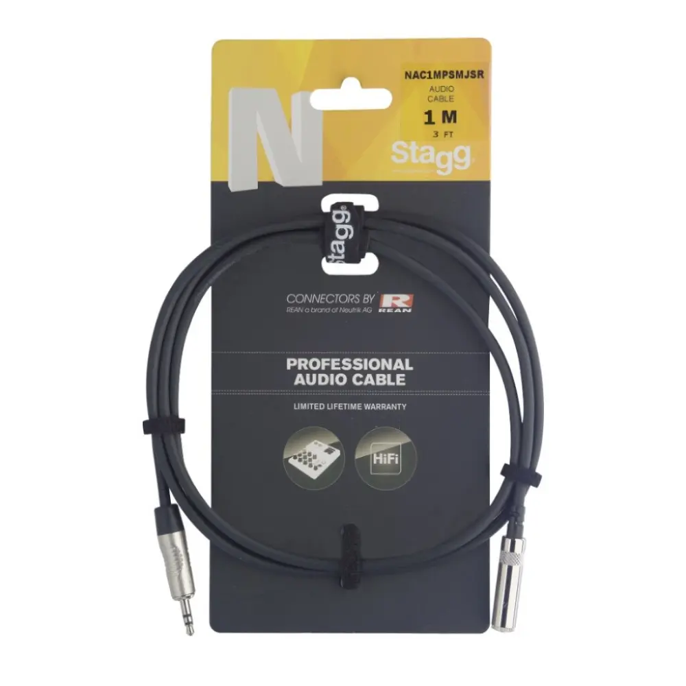 Cable Plug Stereo Prolongador 3 Metros Stagg NAC3MPSMJSR