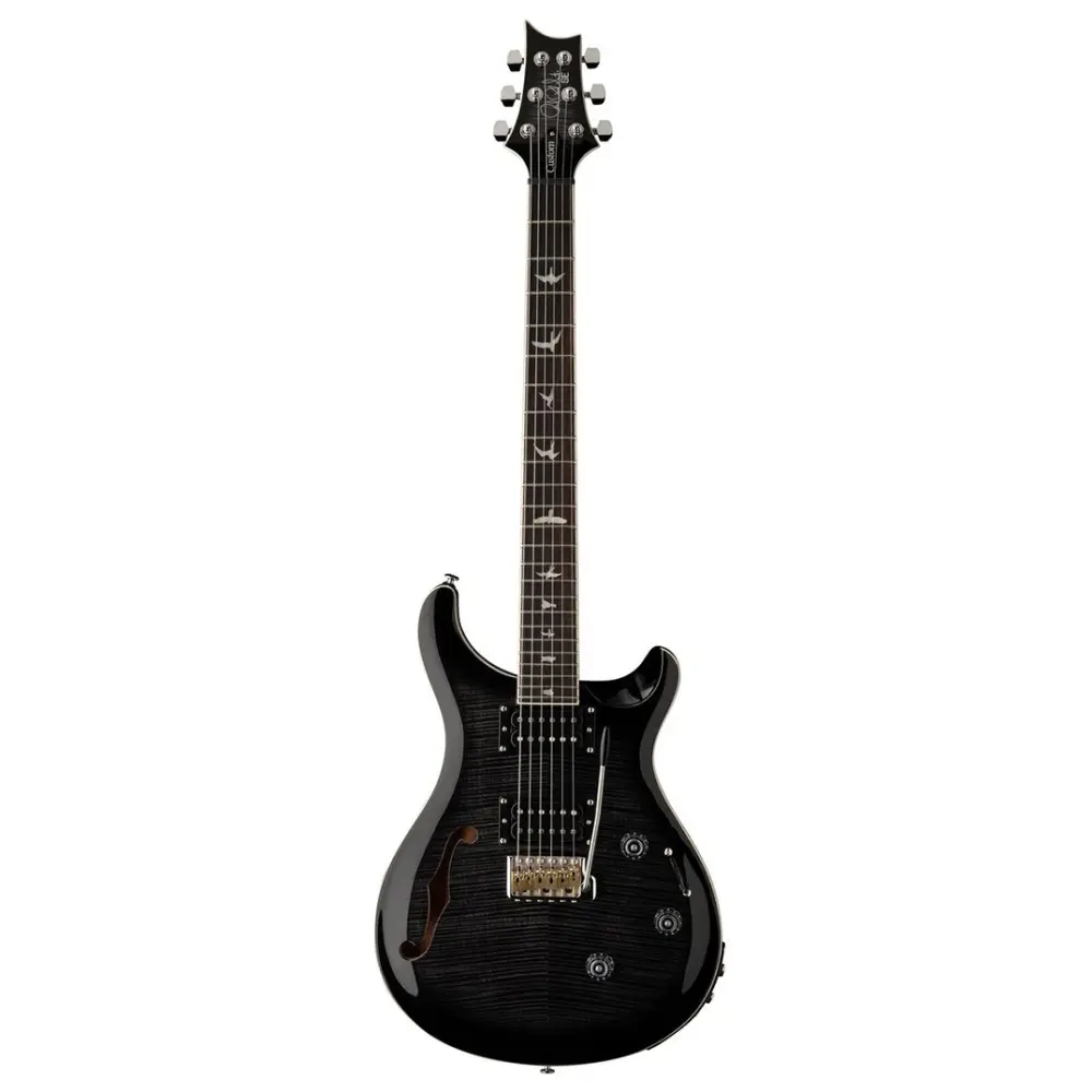 Guitarra Electrica SE Custom 24 Semi Hollow Piezo Charcoal Burst