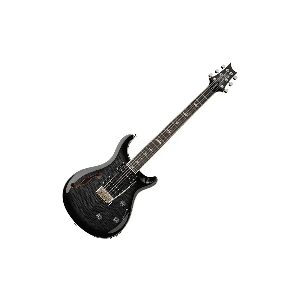 Guitarra Electrica SE Custom 24 Semi Hollow Piezo Charcoal Burst