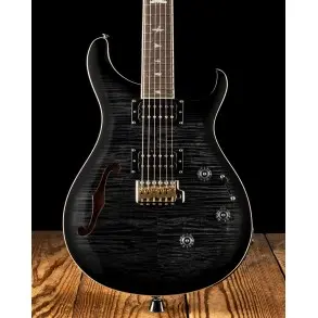 Guitarra Electrica SE Custom 24 Semi Hollow Piezo Charcoal Burst