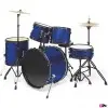 Bateria 5 Cuerpos Bombo 22 Fierros + Platillos Azul Thunder JBP0901-MB THU