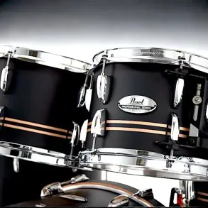 Bateria Pearl Professional Series 4 Cuerpos Bombo 22 Color Satin Gold Contrail