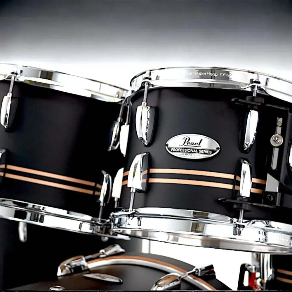 Bateria Pearl Professional Series 4 Cuerpos Bombo 22 Color Satin Gold Contrail