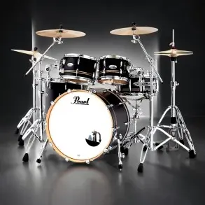 Bateria Pearl Professional Series 4 Cuerpos Bombo 22 Color Satin Gold Contrail