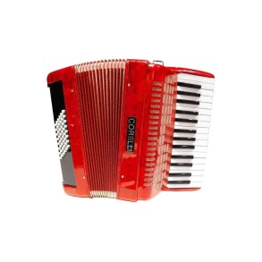 Acordeon a Piano Corelli 34 Teclas 60 Bajos con funda y correa JH2011 RD