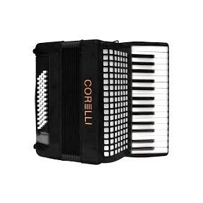 Acordeon a Piano Corelli 34 Teclas 72 Bajos con funda y correa JH2021 BK