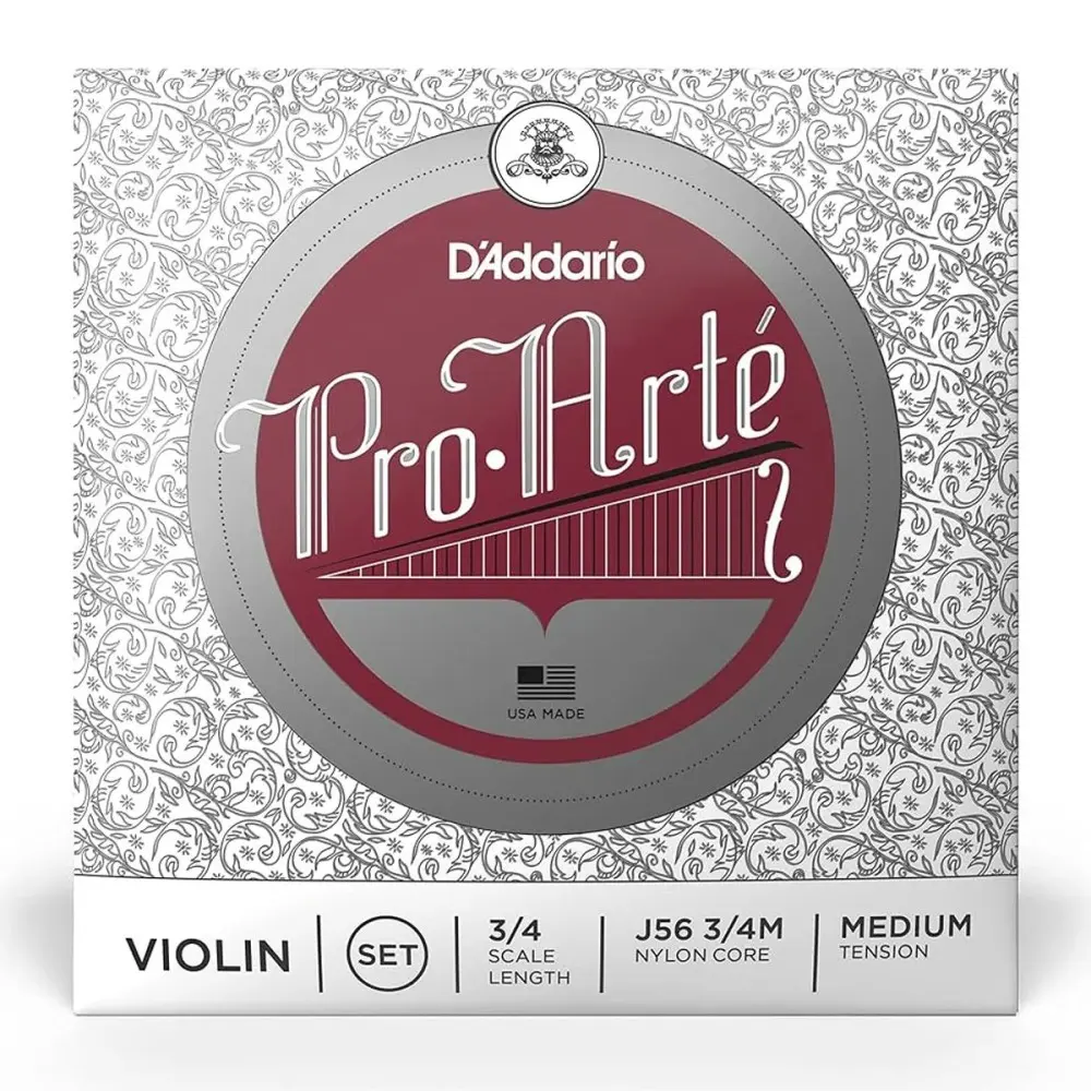 Encordado Para violín Daddario 3/4 Pro arte Steel Medium J563/4M