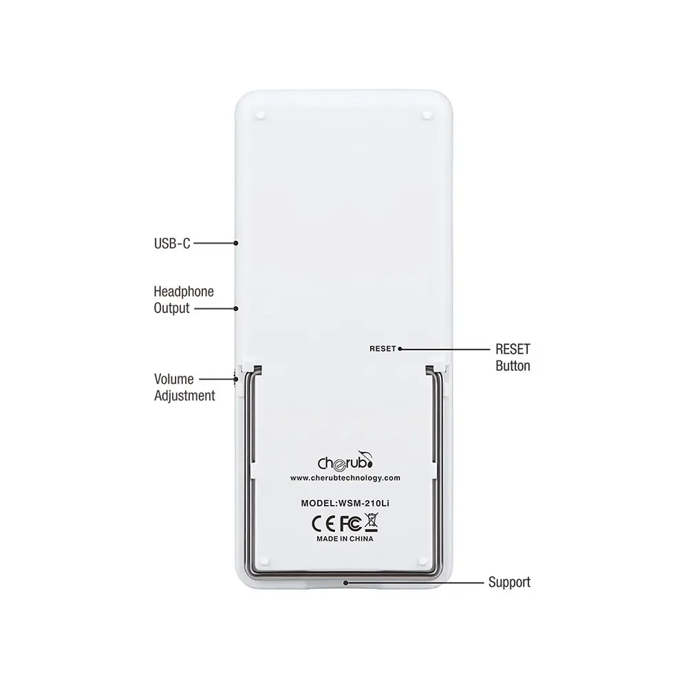 Metronomo Digital Cherub Con Batería Recargable WSM-210Li