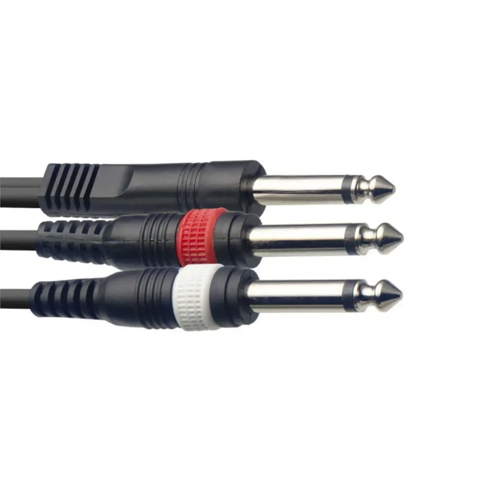 Cable De Audio Plug Mono A 2 Plug 3 Metros Stagg Mono