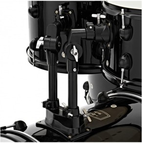 Bateria 5 Cuerpos Bombo 22 Fierros + Platillos Thunder Negra