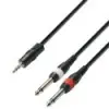 Cable Mini Plug stereo a 2 plug 6.3 mono de 3 Metros Adam Hall 3YWPP0300