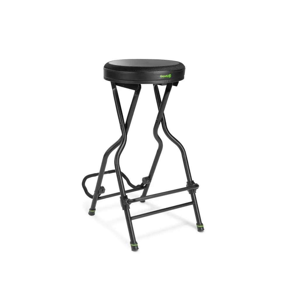 Banqueta alta Plegable Con Soporte de guitarra Gravity FGSEAT1