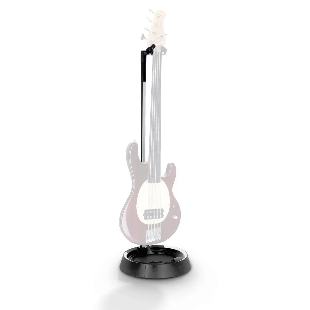Soporte de Guitarra o bajo universal con Luz Led Gravity GSLS01NHB con cuello y cierre automatico