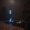 Soporte de Guitarra o bajo universal con Luz Led Gravity GSLS01NHB con cuello y cierre automatico