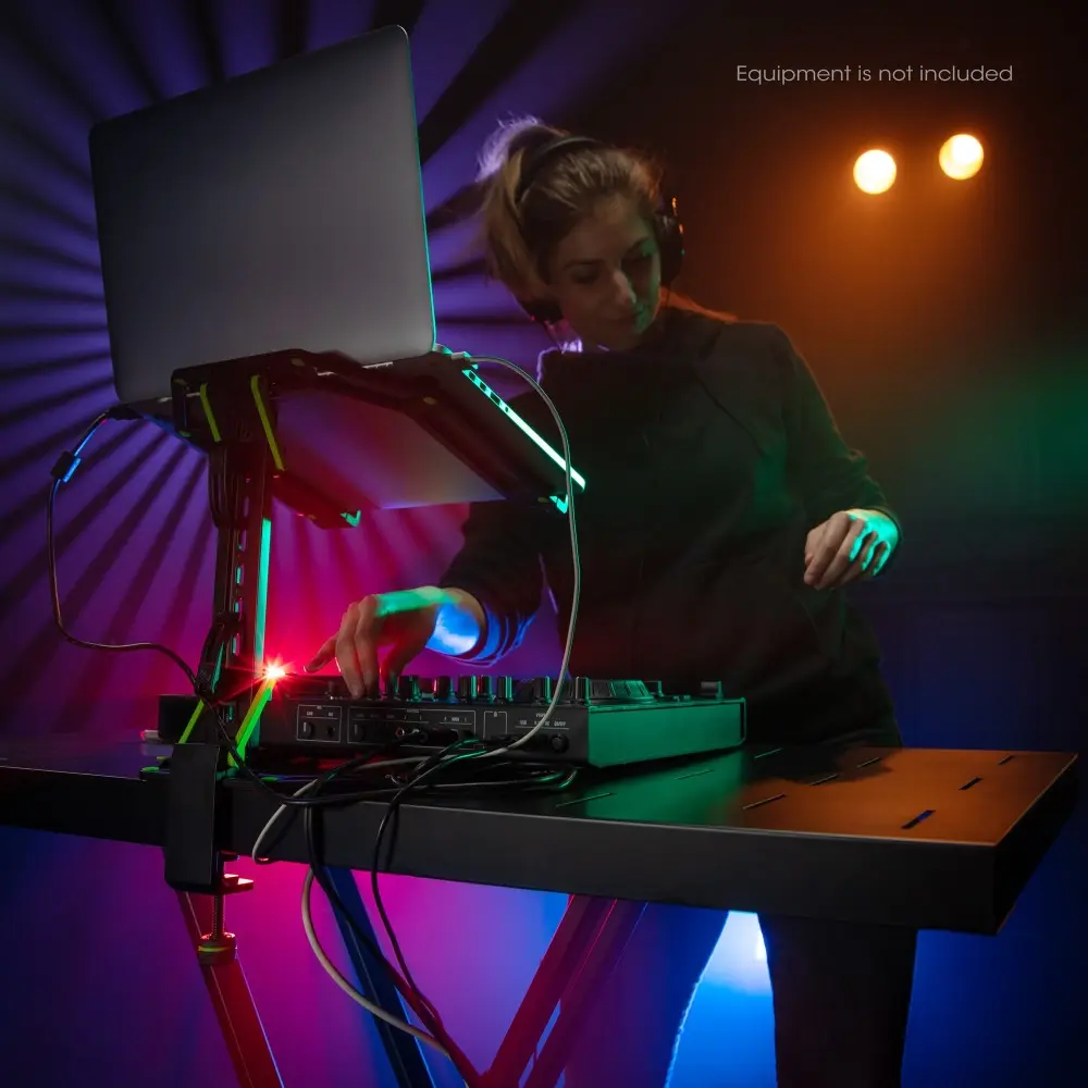 Soporte Tijera Multiproposito mesa de 48x100 cm Gravity KSX2RD ideal DJ mixer teclado