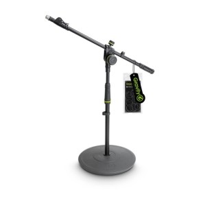 Soporte de Microfono Tipo Boom Corto Gravity MS2222B con base redonda pesada y ajuste telescopico