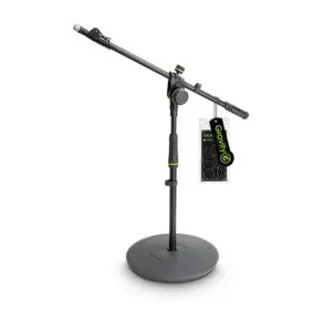 Soporte de Microfono Tipo Boom Corto Gravity MS2222B con base redonda pesada y ajuste telescopico