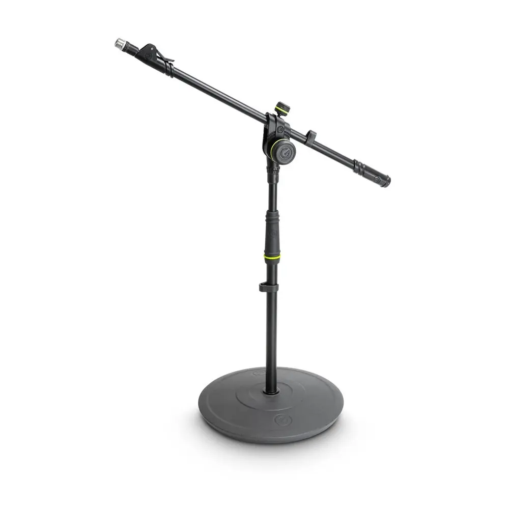 Soporte de Microfono Tipo Boom Corto Gravity MS2222B con base redonda pesada y ajuste telescopico