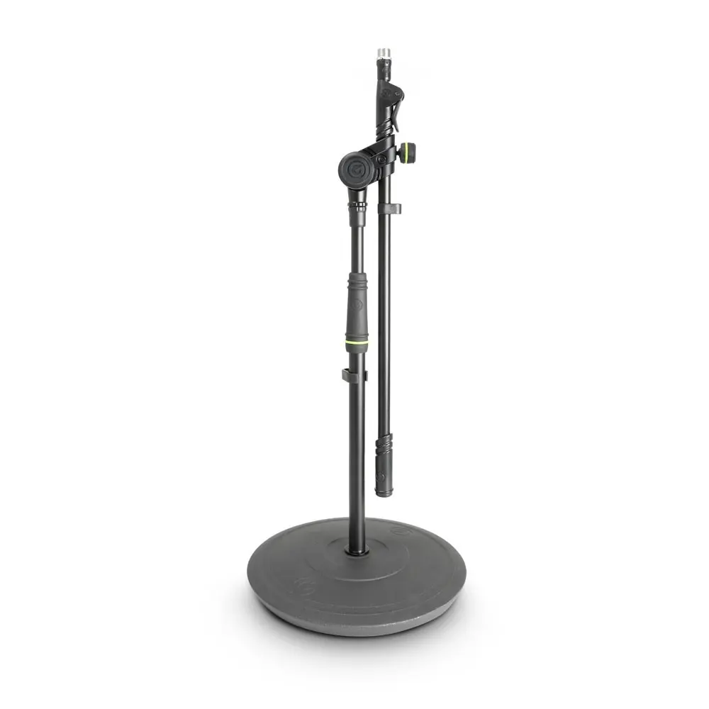 Soporte de Microfono Tipo Boom Corto Gravity MS2222B con base redonda pesada y ajuste telescopico
