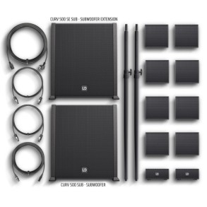 Sistema PA de 920W de 4" LD Systems CURV500PS