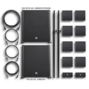 Sistema PA de 920W de 4" LD Systems CURV500PS