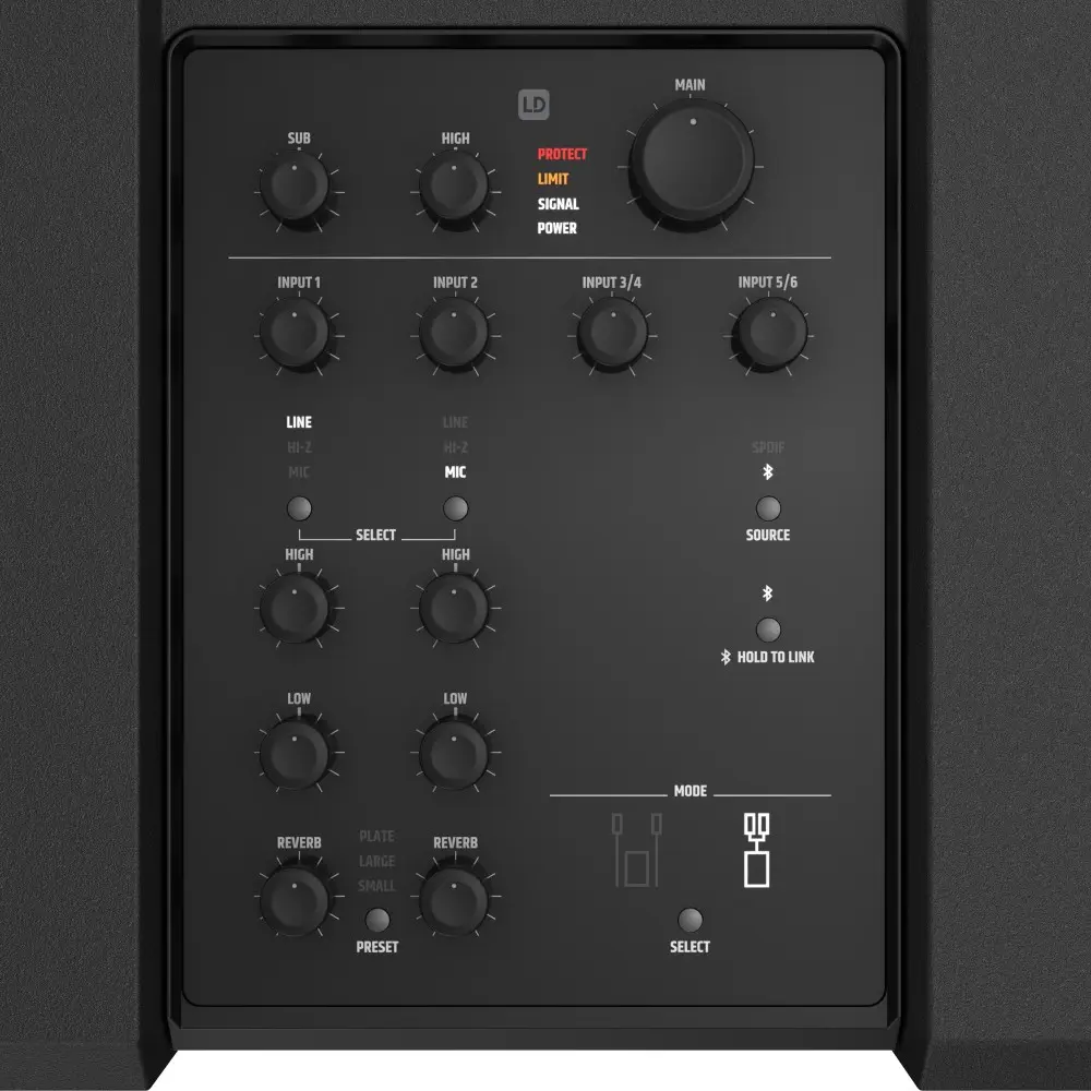 Sistema PA 2.1 de 340W 2x4" LD Systems DAVE10G4X