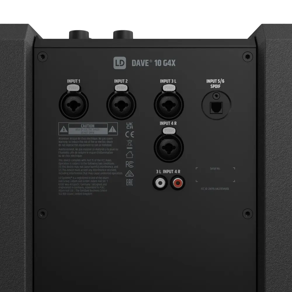 Sistema PA 2.1 de 340W 2x4" LD Systems DAVE10G4X