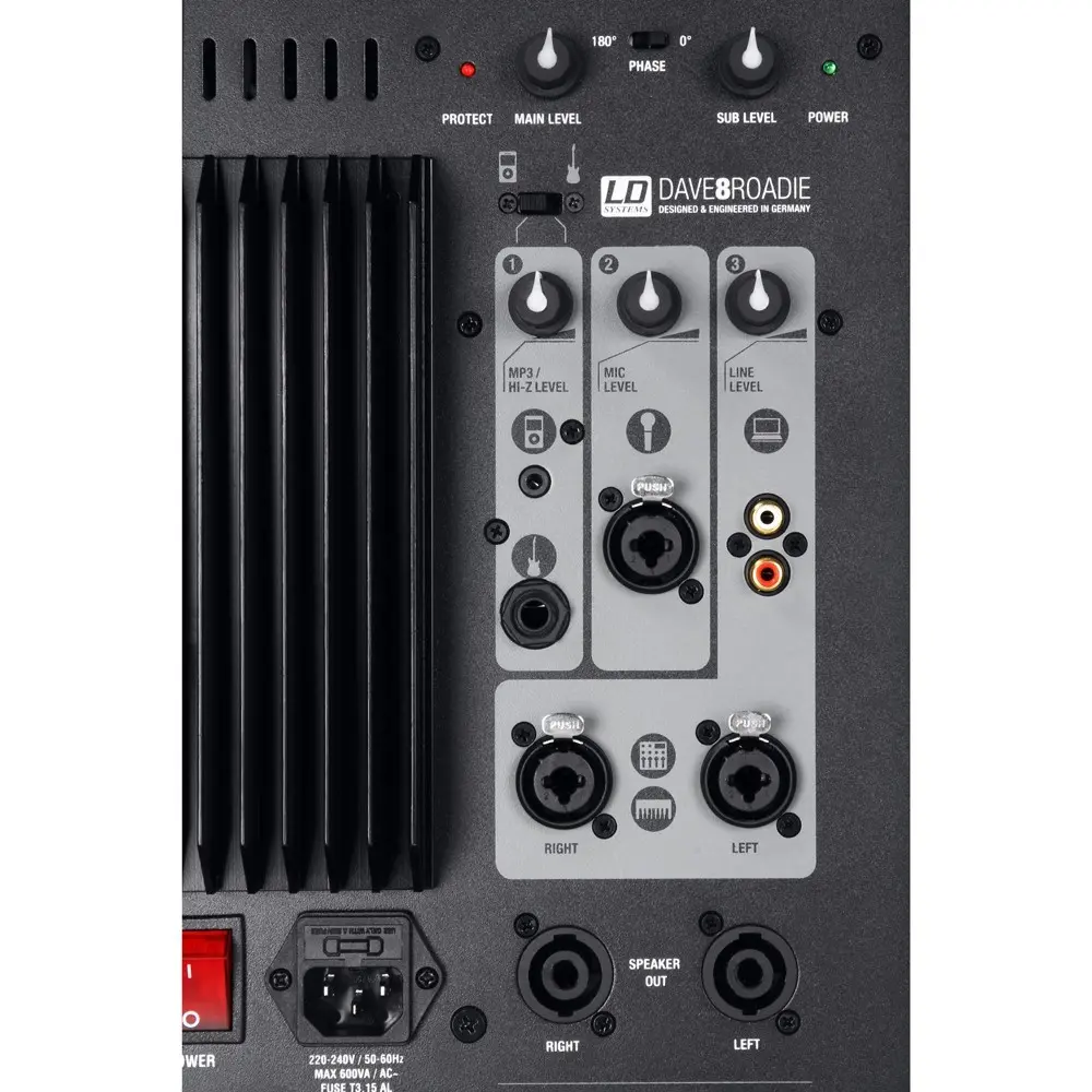 Sistema PA 2.1 de 2x4" 350W LD Systems DAVE8ROADIE